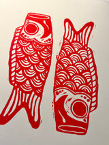 Koinobori (linoleumstryk) (2. sortering)