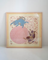 Furoshiki 'Neko to Keito' - 70x70