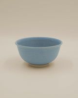 Brown ramen bowl with blue glaze
