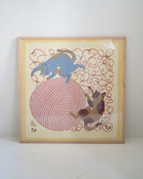 Furoshiki 'Neko to Keito' - 70x70