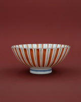 Rice bowl with red stripes