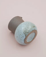 Gray jug with rustic glaze