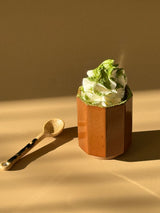 Beige ceramic spoon