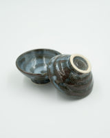 Small dark soy bowl with foot