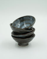 Small dark soy bowl with foot