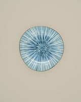 Lille tallerken med blå striber