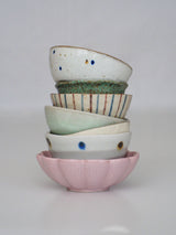 Bowl with blue and red stripes