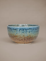 Matchasæt med blåglaseret skål