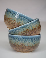 Blue glazed matcha bowl