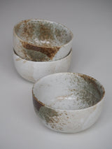 Sand colored matcha bowl