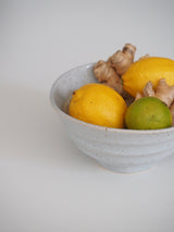 Gray asymmetrical ramen bowl