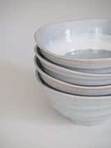 Gray asymmetrical ramen bowl