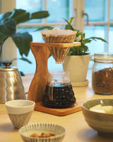 Kaffebryggersæt i oliventræ