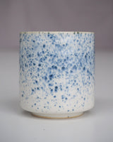 Blue stained mug without handle