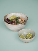 Sand colored ramen bowl