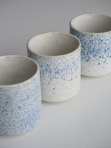 Blue stained mug without handle