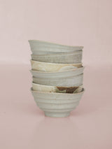 Gray asymmetrical ramen bowl