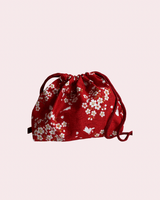 Bento bag red striped