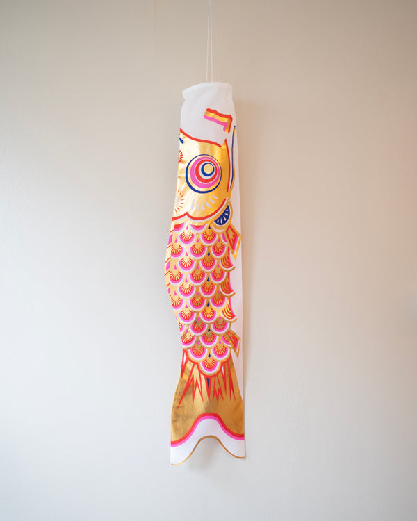 Koinobori pennant 50 cm (pink/gold)