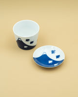 Soy bowl with bird and Mt. Fuji