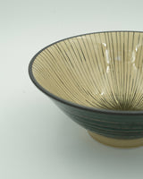 Striped ramen bowl