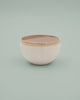 Pink cup with brown rim