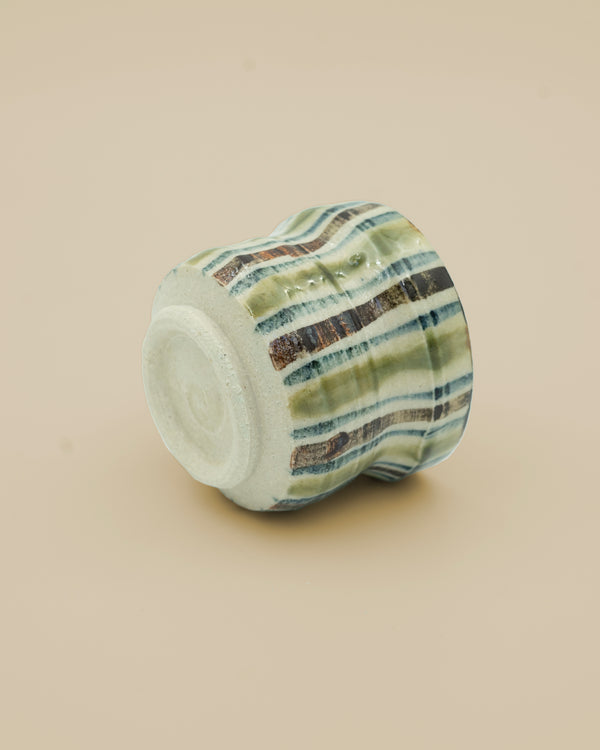 Striped, rustic cup