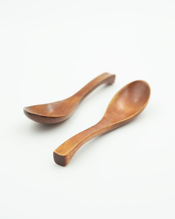Wooden soup spoon