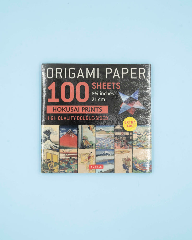 Origami paper block with Hokusai motifs (100 sheets - 21x21 cm)