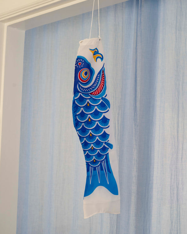 Koinobori vimpel 60 cm (blå)