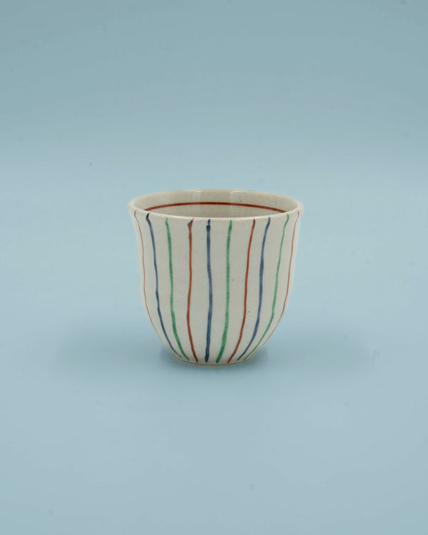 Cup with colorful stripes