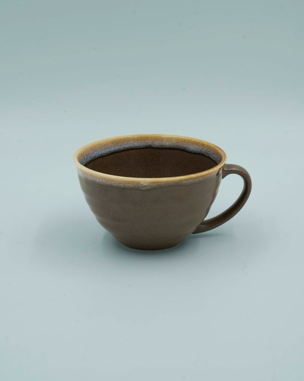 Large brown cup with handle