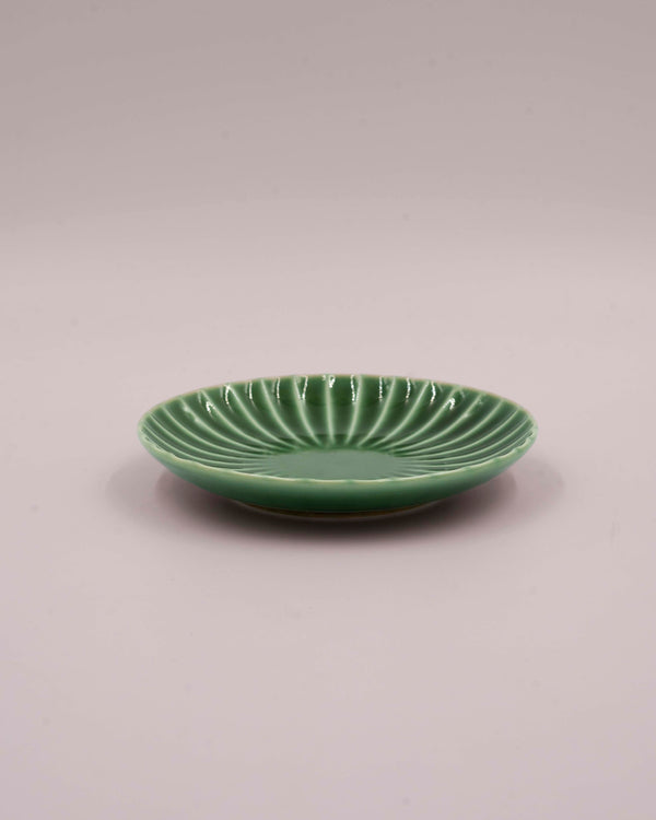 Green flower saucer