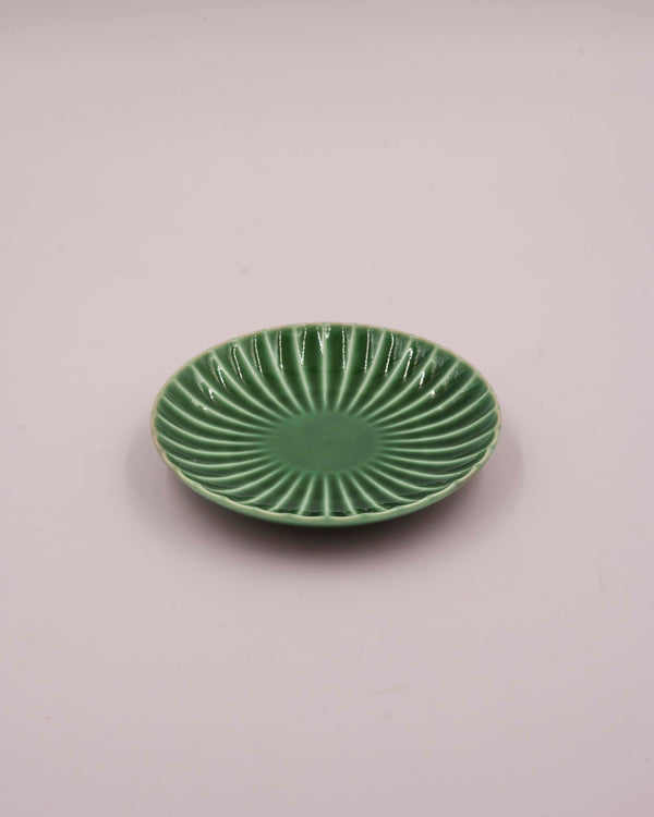 Green flower saucer