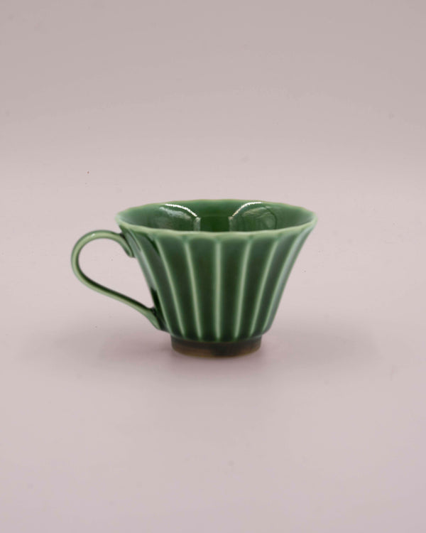 Green flower cup