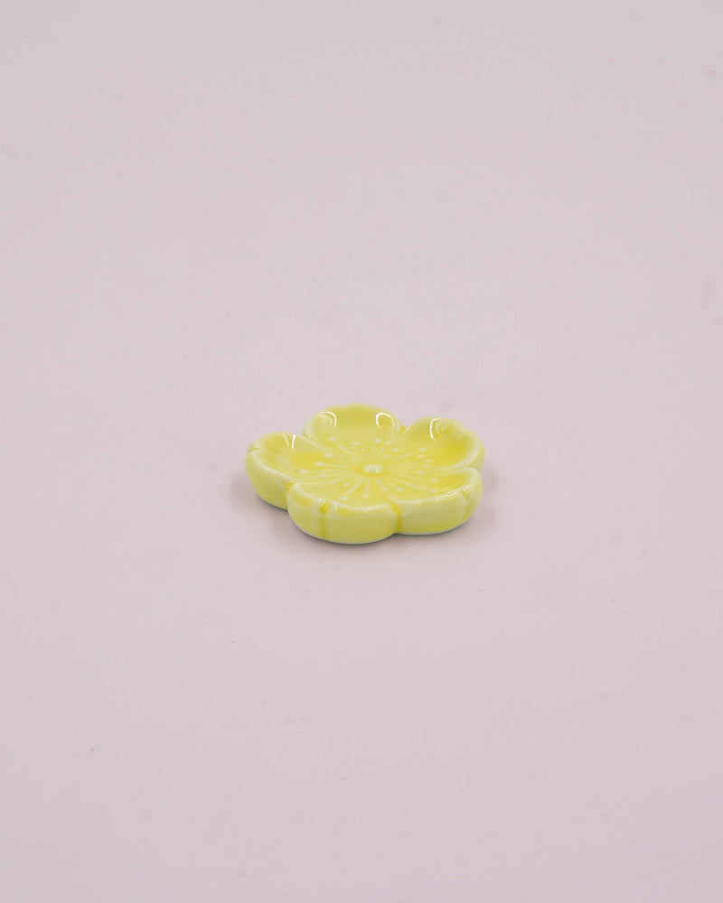 Yellow flower chopstick holder