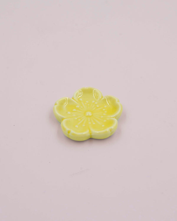 Yellow flower chopstick holder