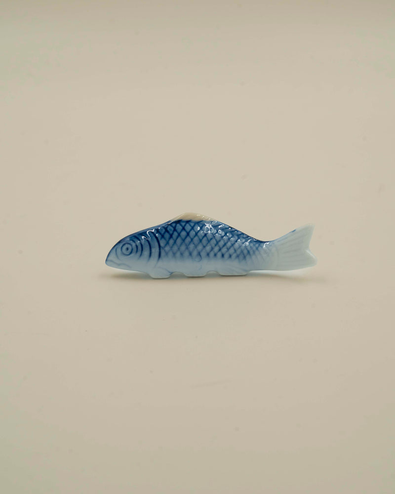 Blue koi chopstick holder