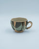 Multicolored cappuccino cup