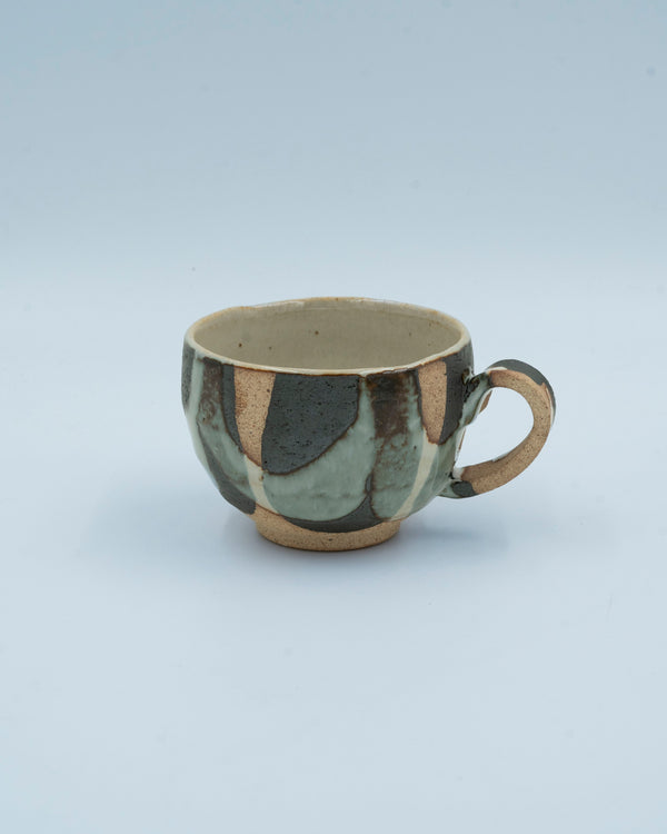 Multicolored cappuccino cup