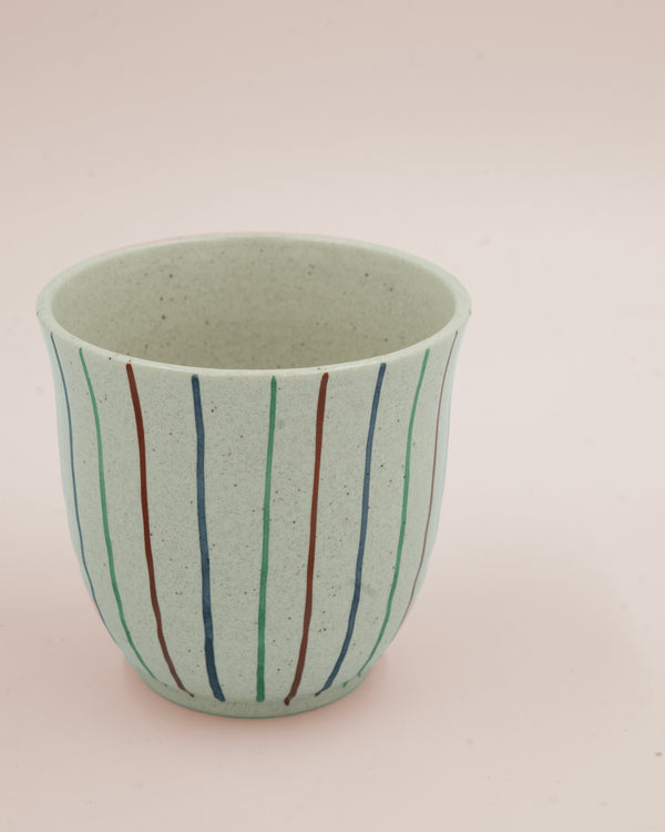 Cup with colorful stripes