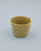 Yellow grooved cup 