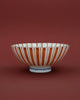 Rice bowl with red stripes