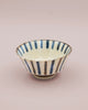 Bowl with wide blue stripes 