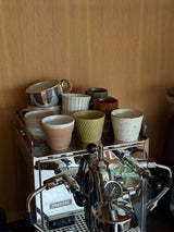 Flerfarvet cappuccino kop