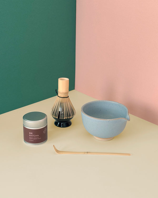 Matchasæt med Julie Damhus skål - Premium matcha