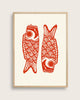 Koinobori (linoleum print)