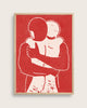 The Hug (linoleum print)