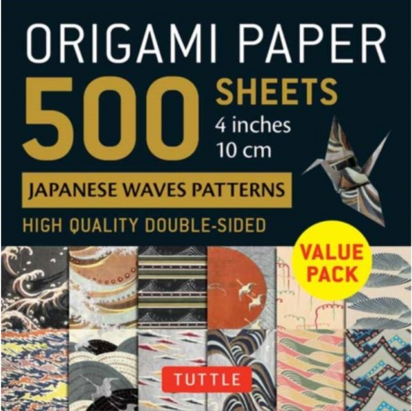 Origami papirblok med Waves motiver (500 ark - 10x10 cm)