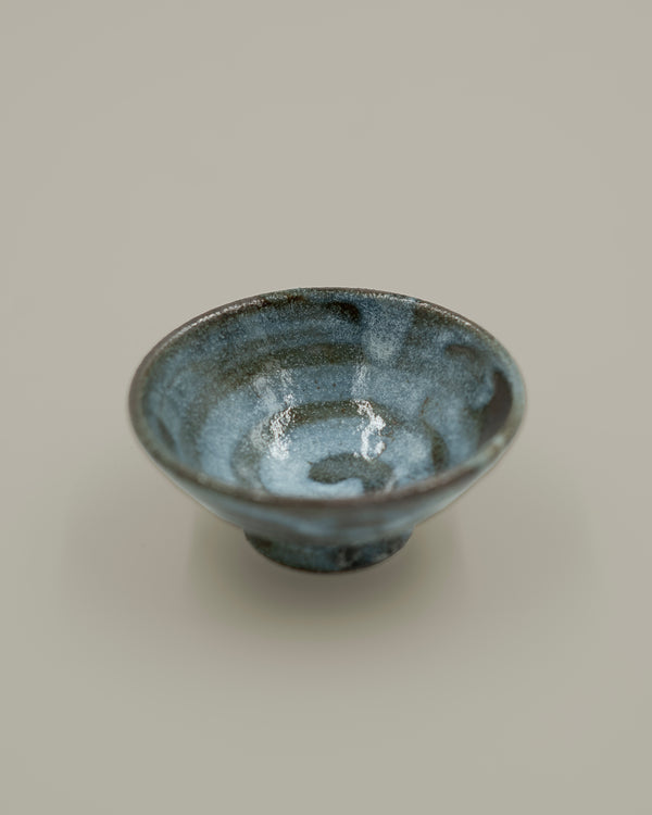Small dark soy bowl with foot